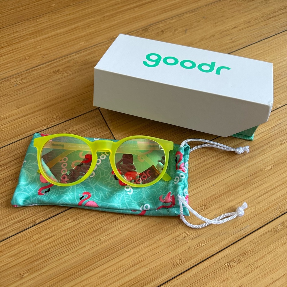 NEVER WORN Goodr Neon Yellow Sunglasses